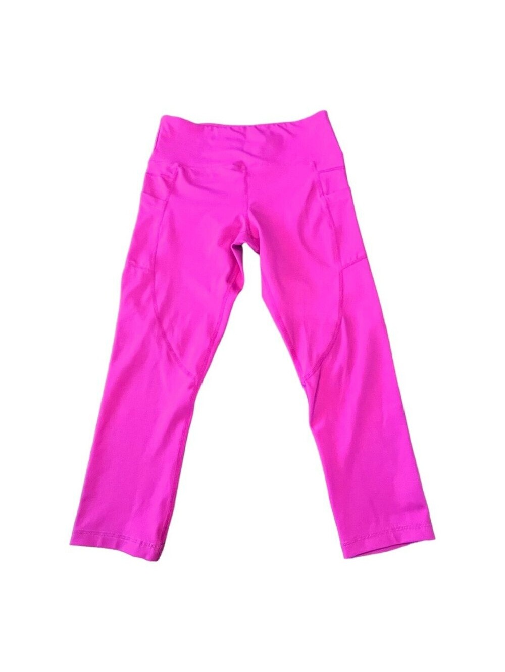 ZYIA High Rise Light N Tight Crop Legging Pockets Pink Women’s Size 6-8
